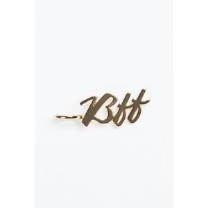 NEW EKLEXIC script pendant bff in gold